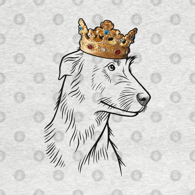 Irish Wolfhound Dog King Queen Wearing Crown by millersye